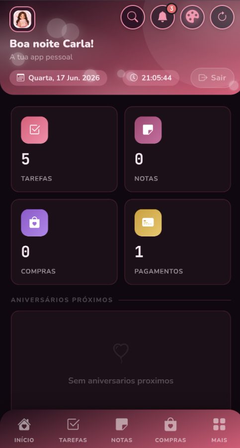 Organizador pessoal